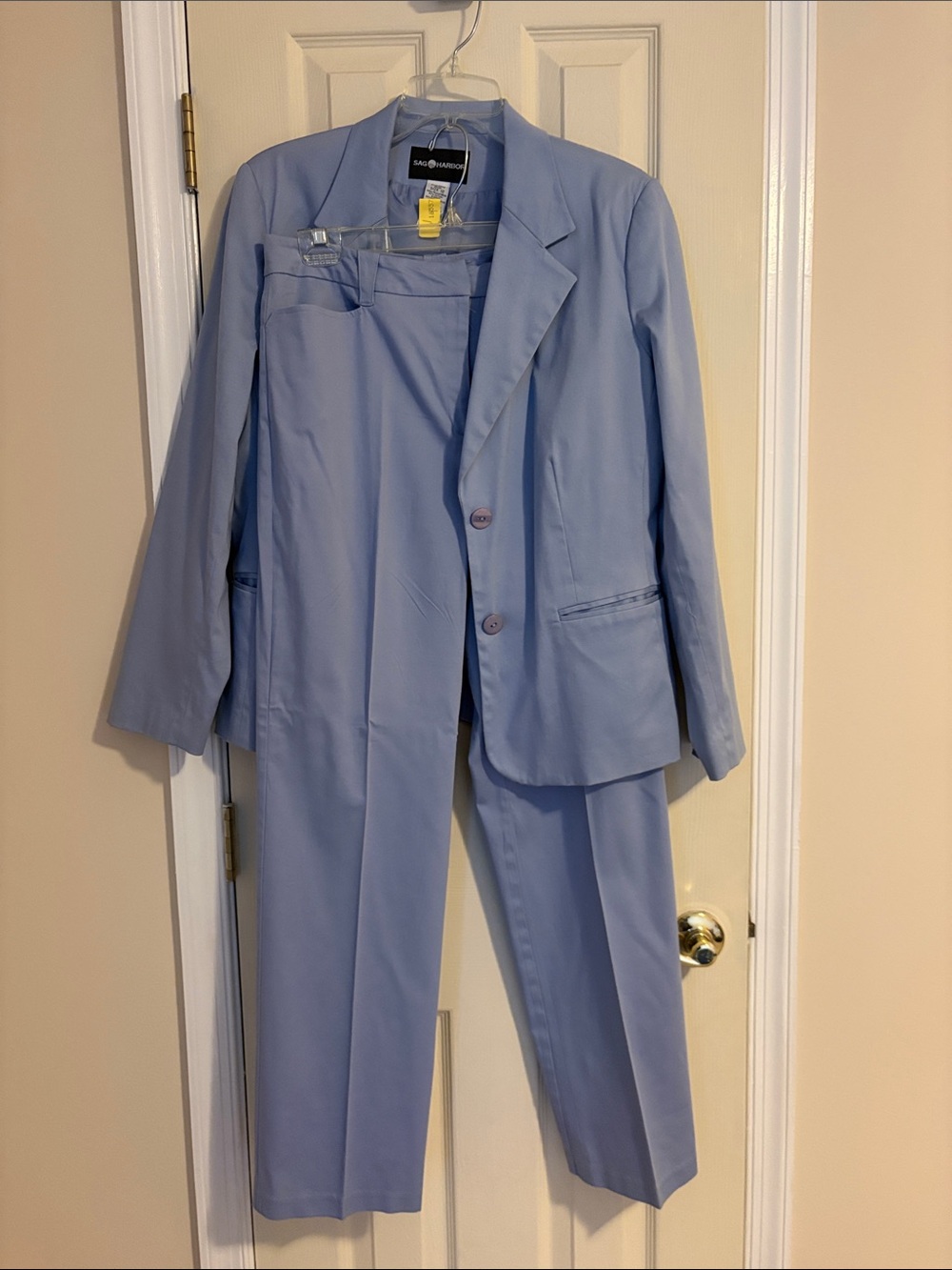 Sag Harbor Light Blue Women's Blazer and Pants Suit